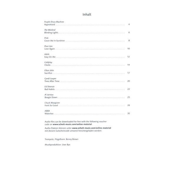 Schott Pop For Trumpet 4
