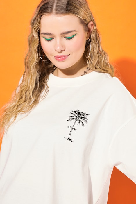 Longshirt, Rundhals, Palme