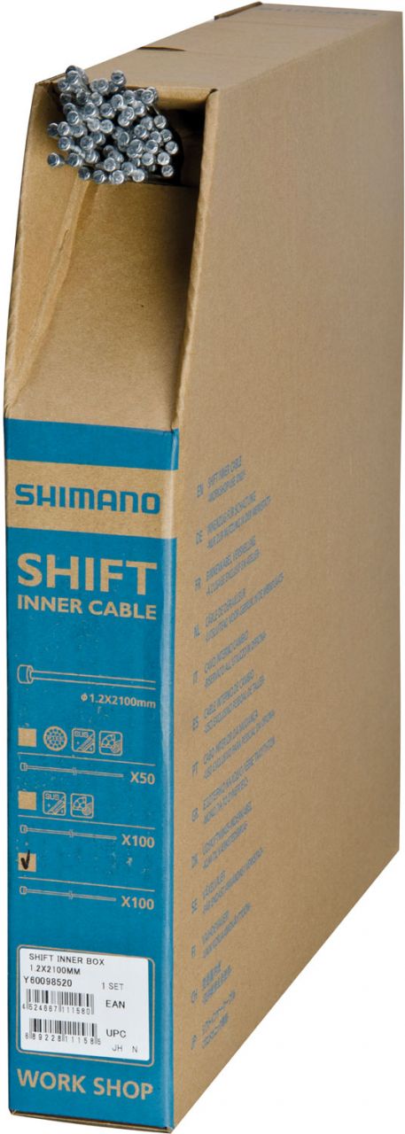 Shimano Stahl Schaltzug 1,2mm x 2100mm (100er Box) kaufen | Bike-Discount