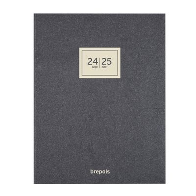 Agenda Essenz 16 mois - 1 semaine sur 2 pages - 21 x 27 cm - anthracite - Brepols