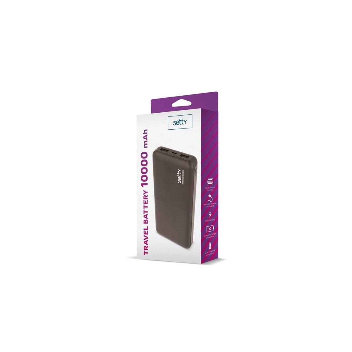 Setty Powerbank 10000 mAh Svart