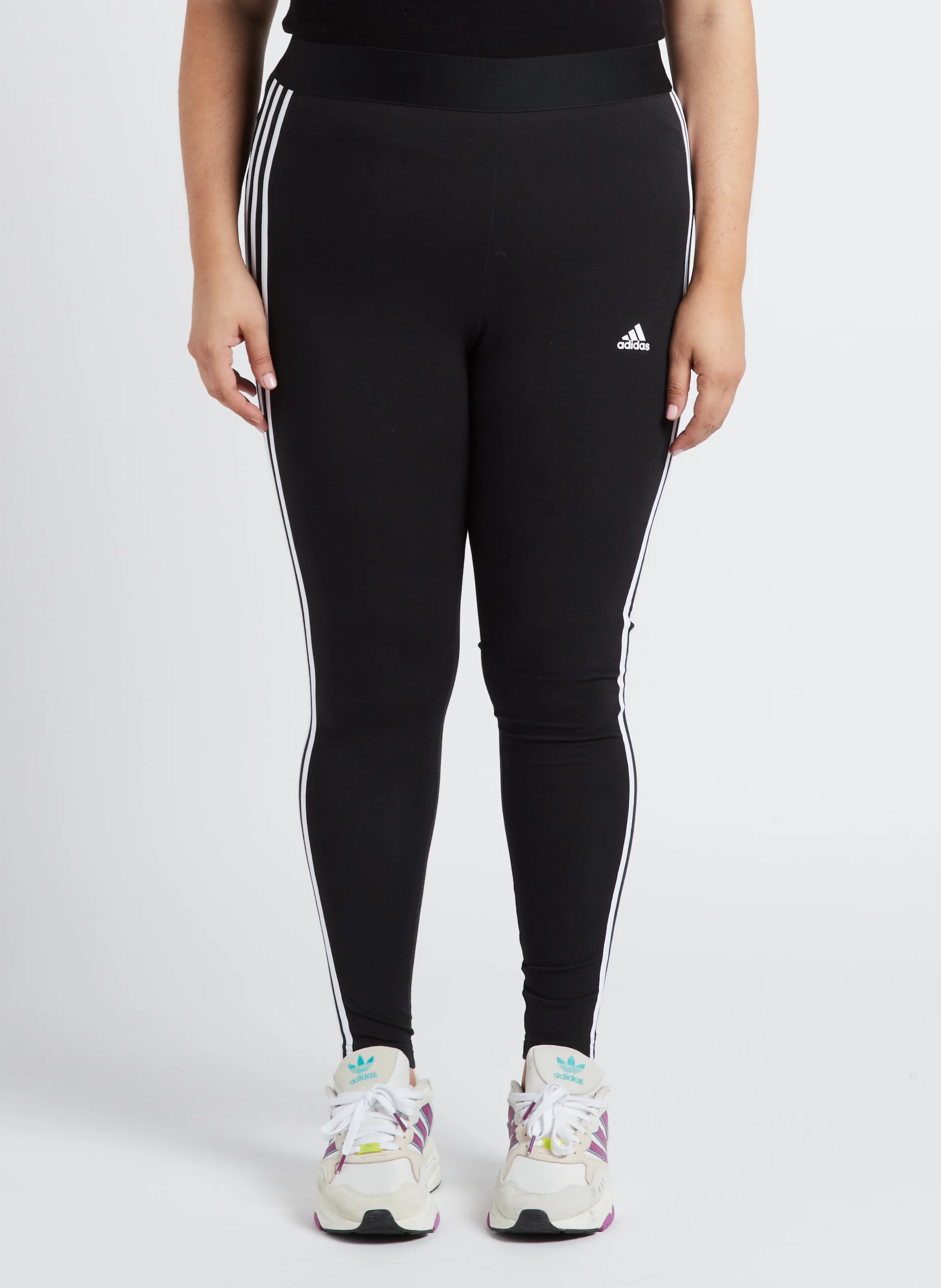 Legging taille haute en coton mélangé | Noir