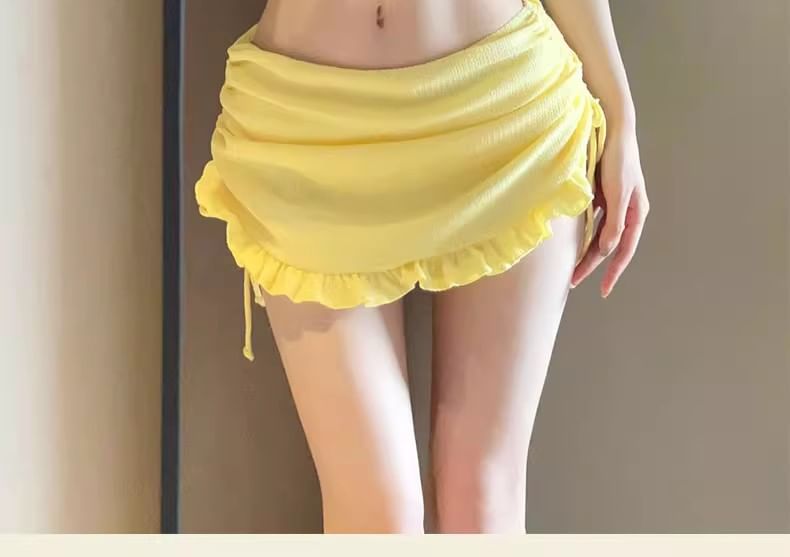 SANQI - Set: Effen bikini + rok