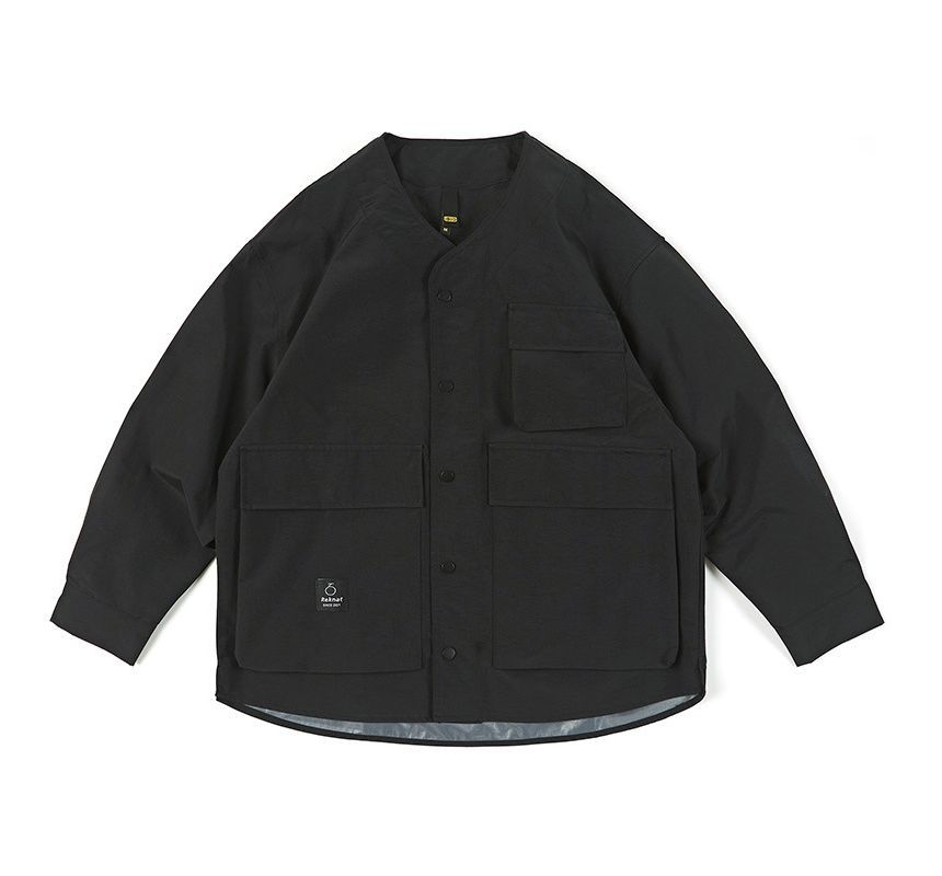 Dandyluxe - V-hals effen cargojack met knoopsluiting