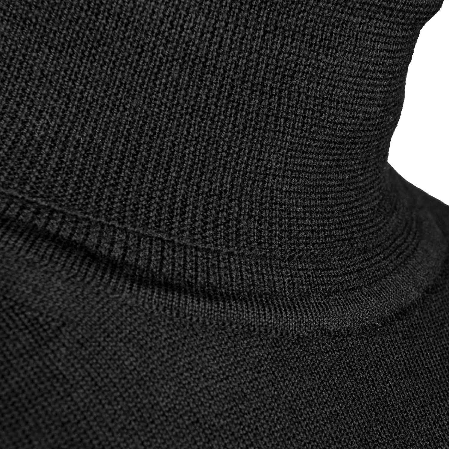 Pull col roulé 100% pure laine Mérinos noir
