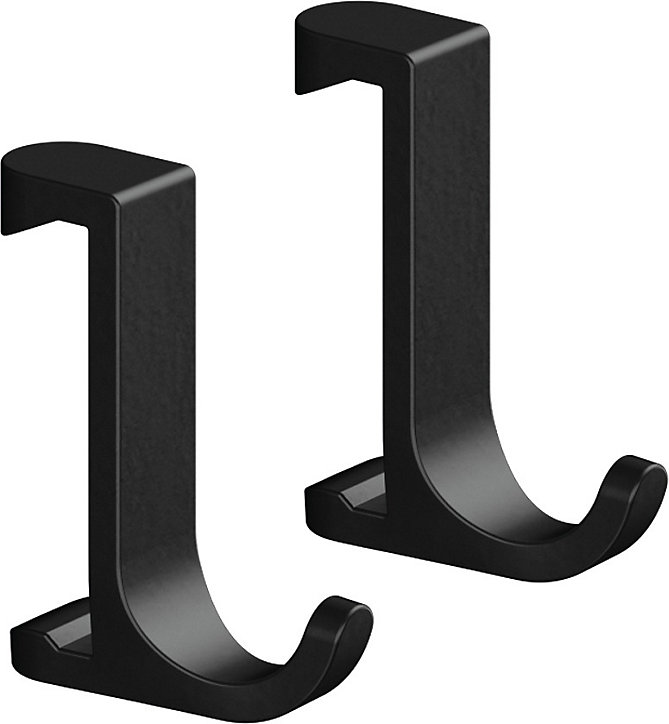 Lot de 2 crochets fins noirs Hansgrohe WallStoris
