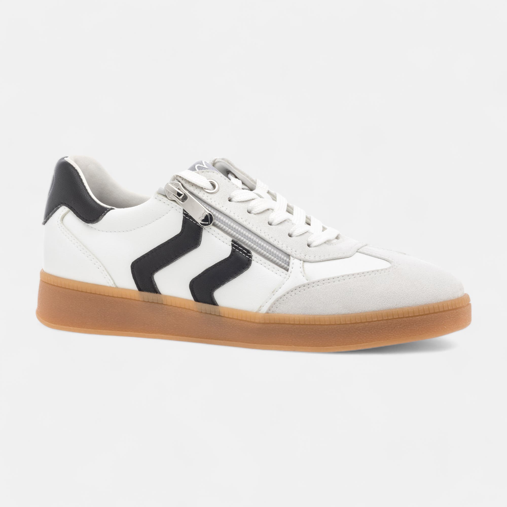Baskets basses Femme blanc noir