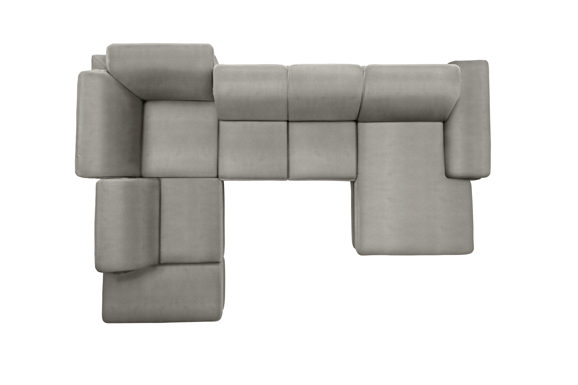 polsterpower Boxspring-Wohnlandschaft - Saddle alu - Basismodell - Recamiere rechts