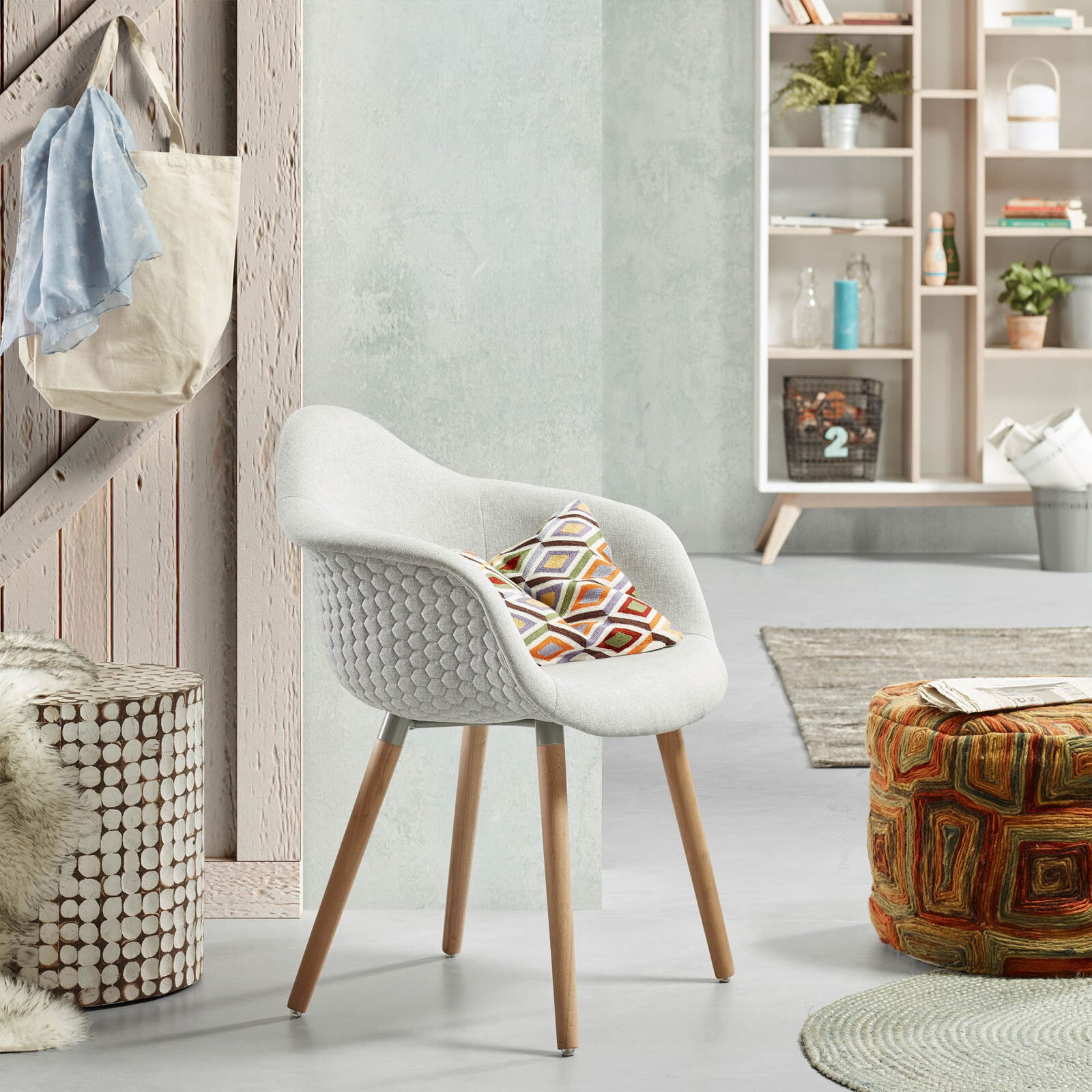 Kave Home Esszimmerstuhl KENNA beige