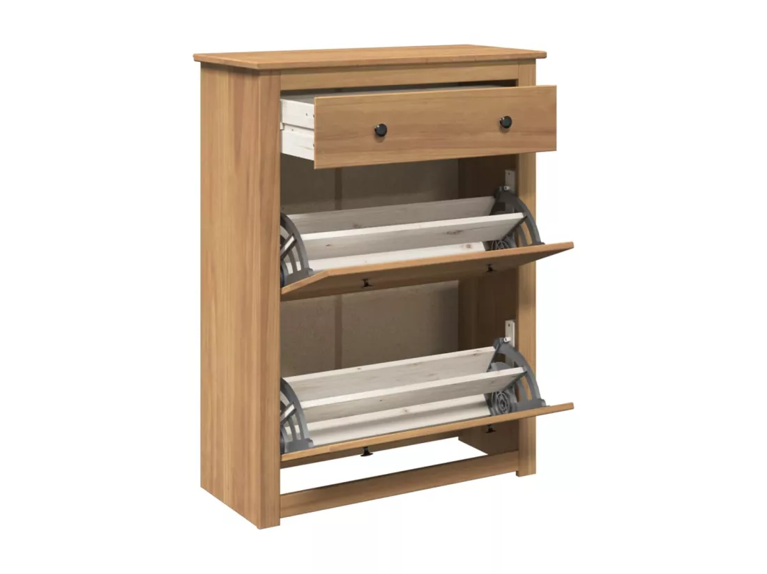 Armoire à chaussures Panama 80x35x105 cm bois de pin massif