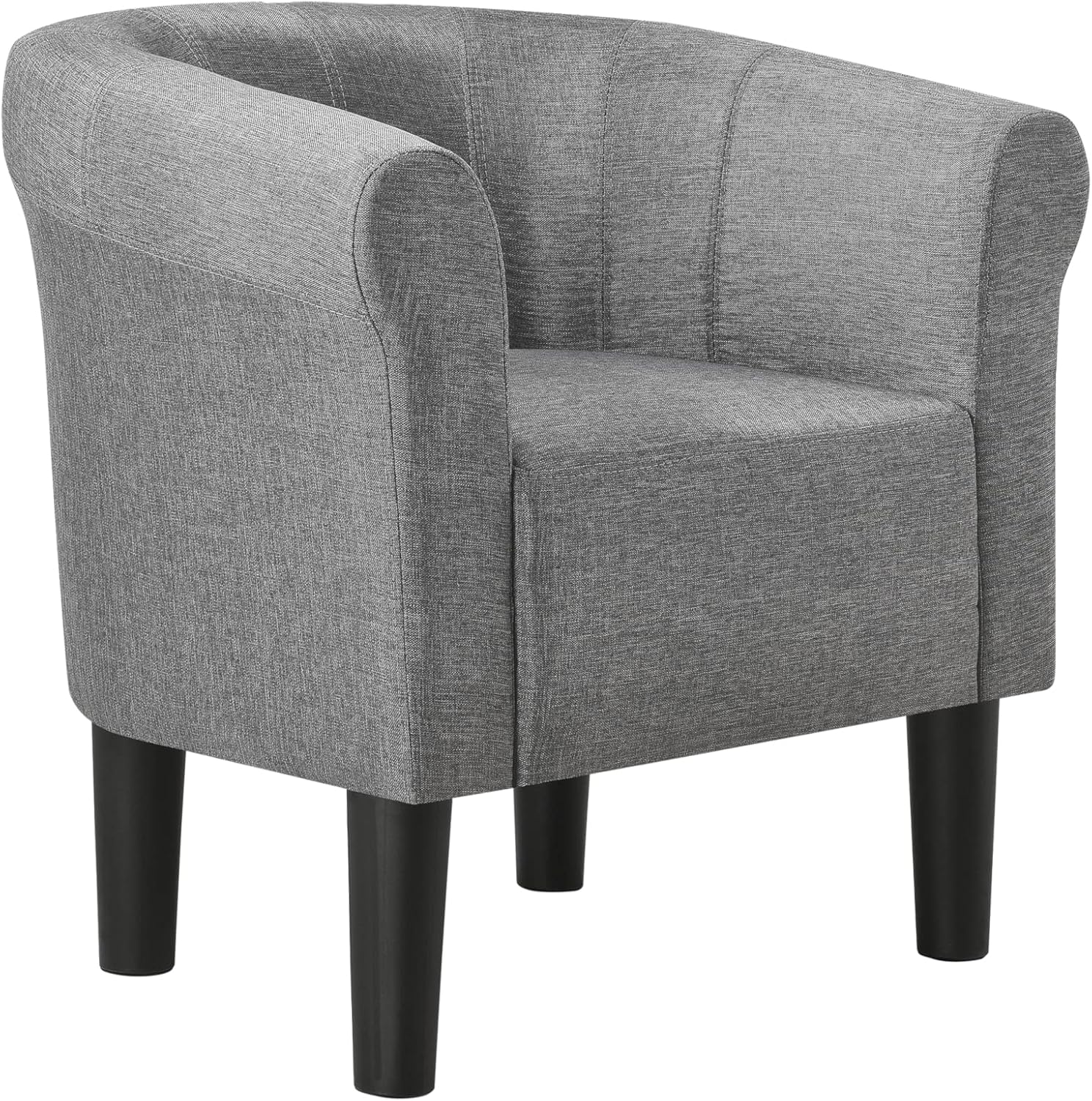 [en.casa] Sessel 70x70x58cm Hellgrau Textil Clubsessel Relaxsessel