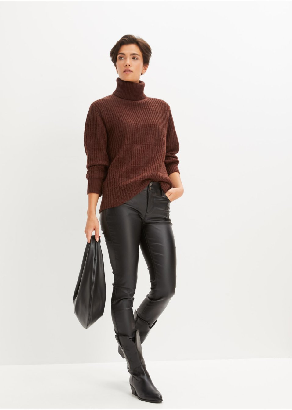 Pull en maille à col roulé