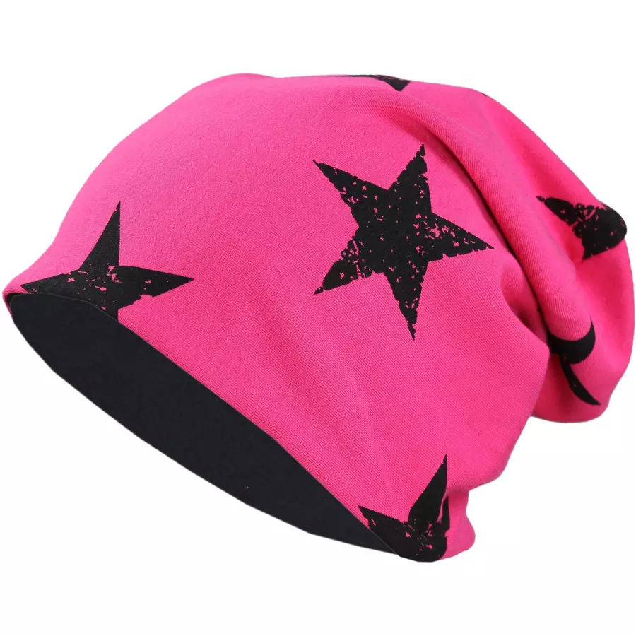 TupTam Unisex Kinder Beanie Mütze Schlauchschal Set schwarzpink