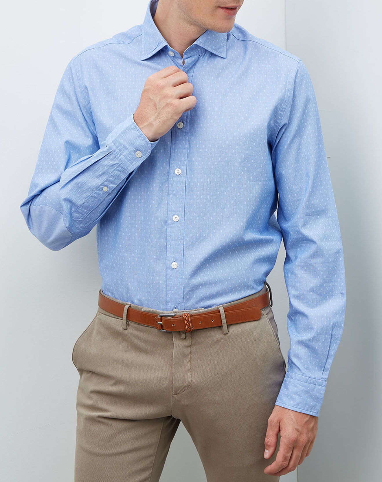 Hackett London Chemise Regular Fit trm bleue