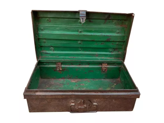 Valise en métal marron 59x33x23h