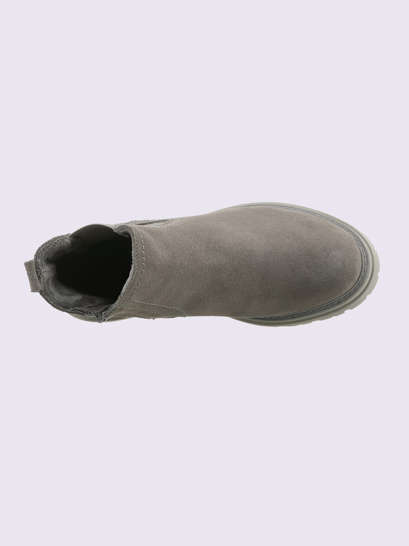 Bottines cuir velours de vache.