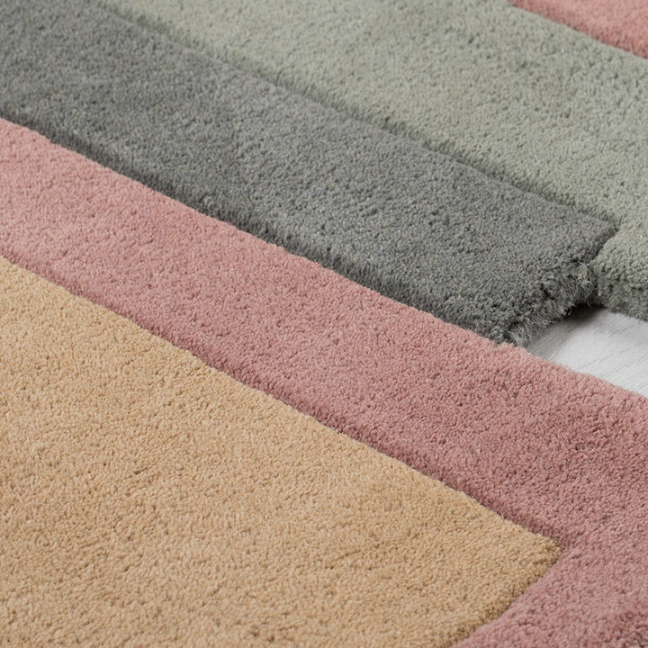 Abstract vloerkleed - Stracto Collage Roze/Beige