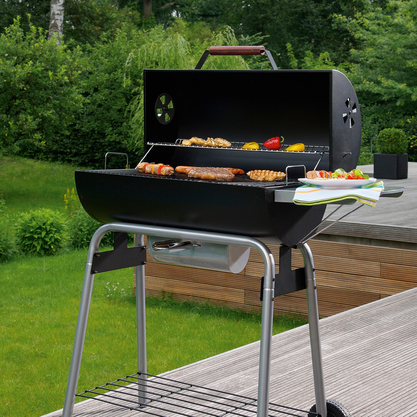 Landmann Holzkohlegrill 31421 Black Taurus 660 104cm schwarz