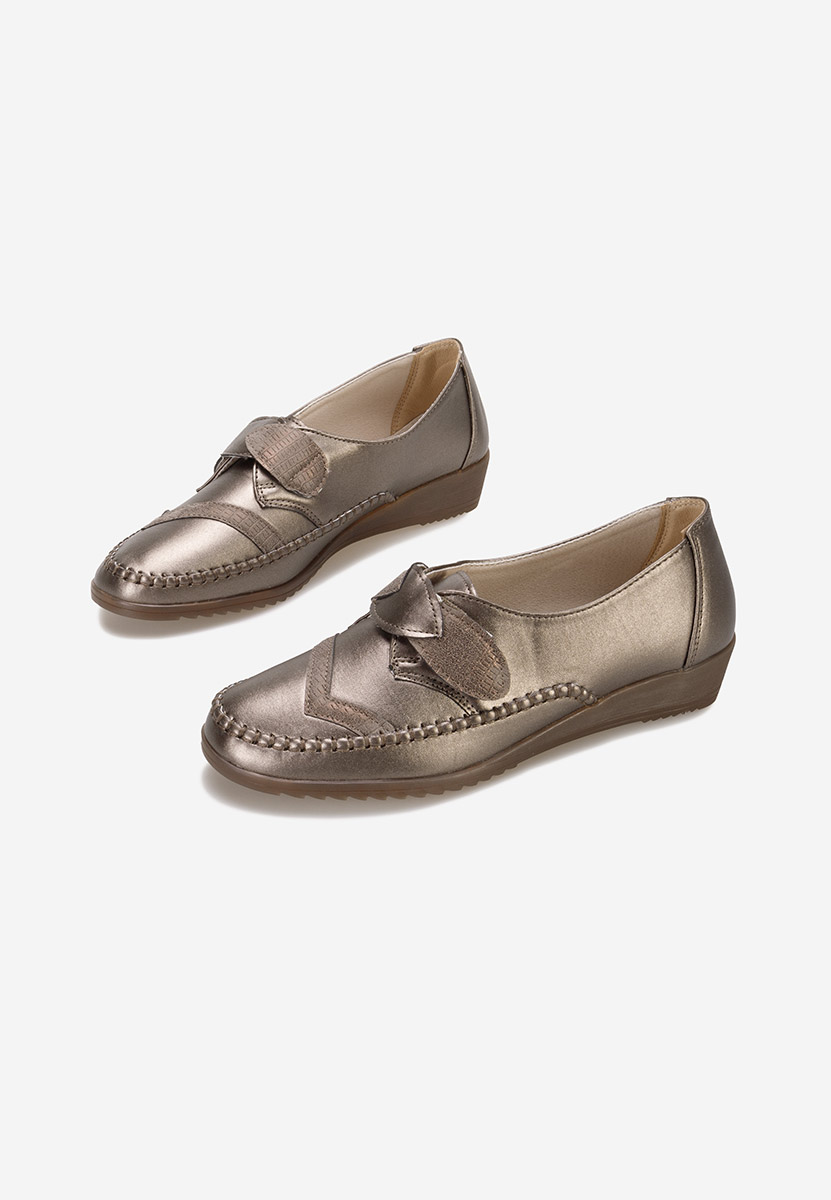 Mocassins femme dorées Avirea V2
