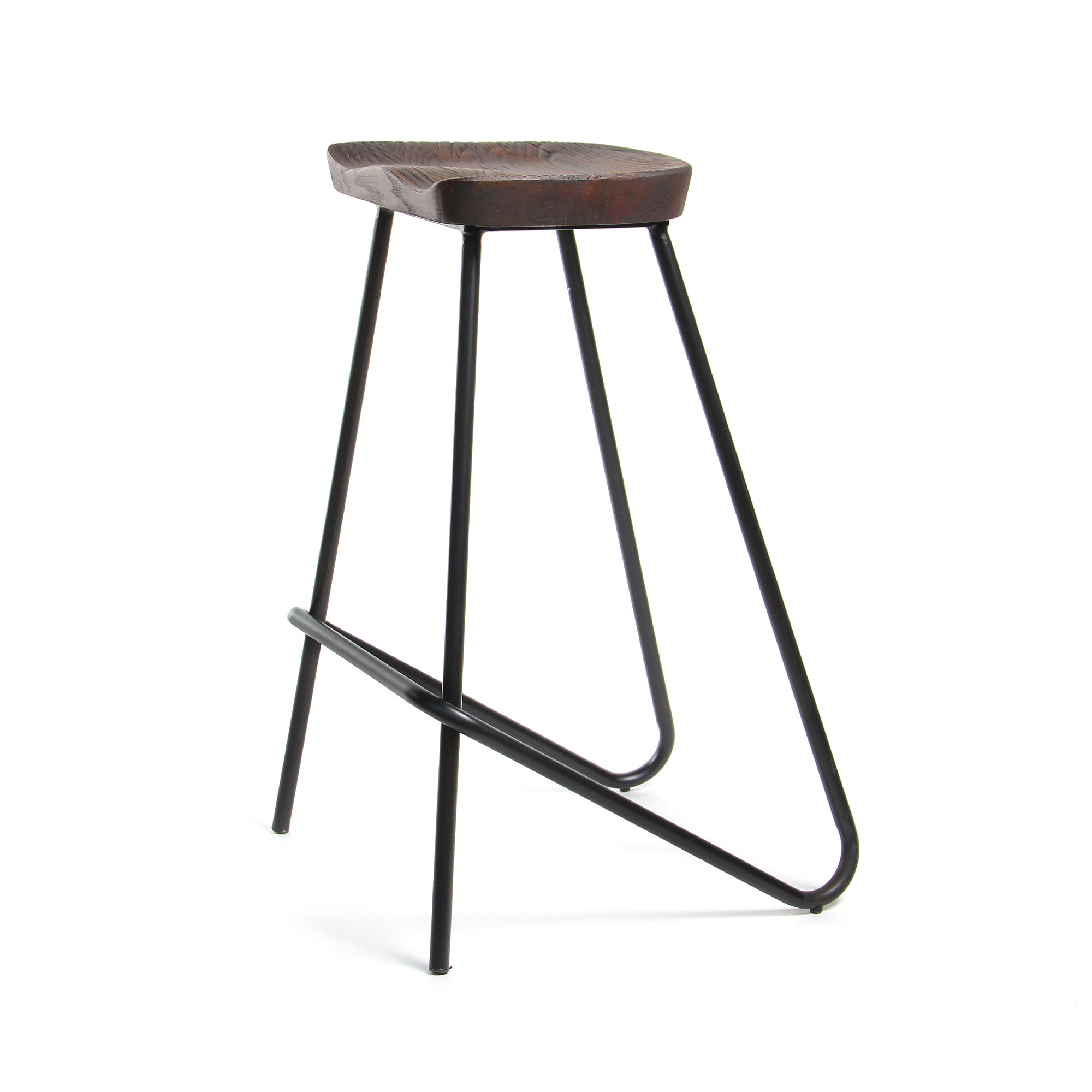 Barhocker 'Denim', braun, T 30 cm, B 40 cm, H 73,5 cm von fischer's lagerhaus