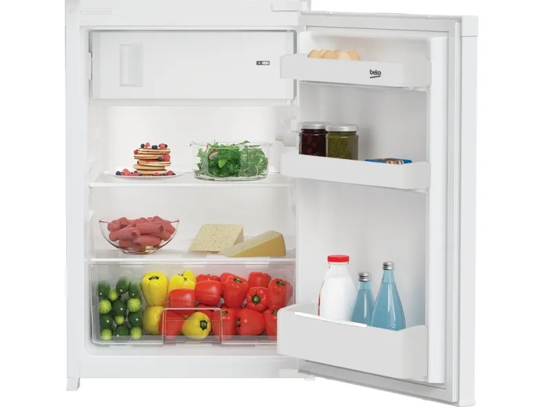 Beko B1754FN - Køleskab med fryseenhed - til indbygning - bredde: 54.5 cm - dybde: 54.5 cm - højde: 86.6 cm - 110 liter - Klasse E - hvid
