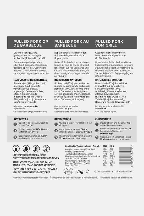 Firepot Firepot Barbecued Pulled Pork 1-persoon Maaltijd