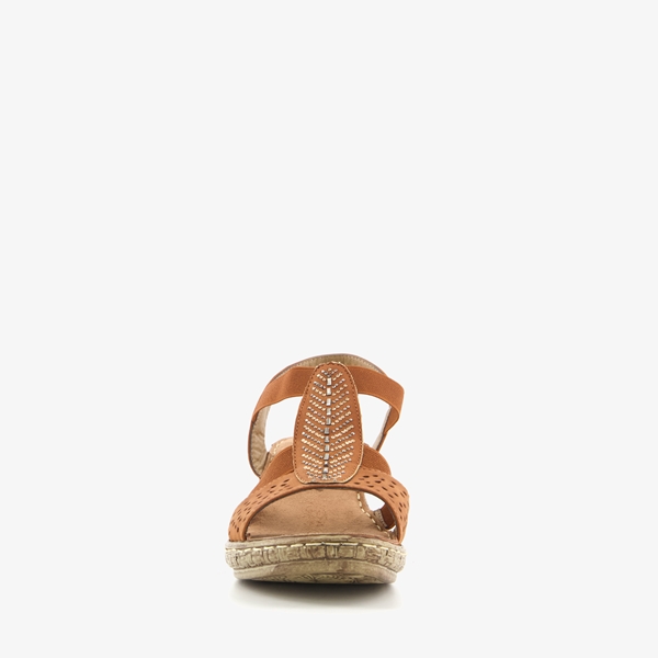 Blue Box dames sandalen met hak cognac