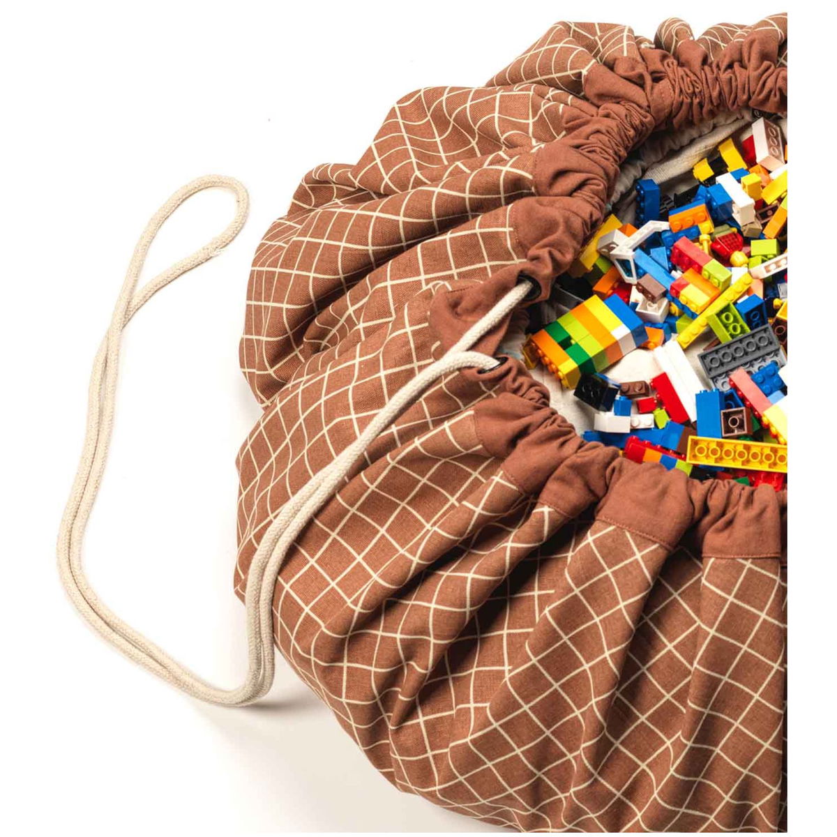 Play and GoPlay and Go   Organic Playbag Spielzeugtasche grid brown