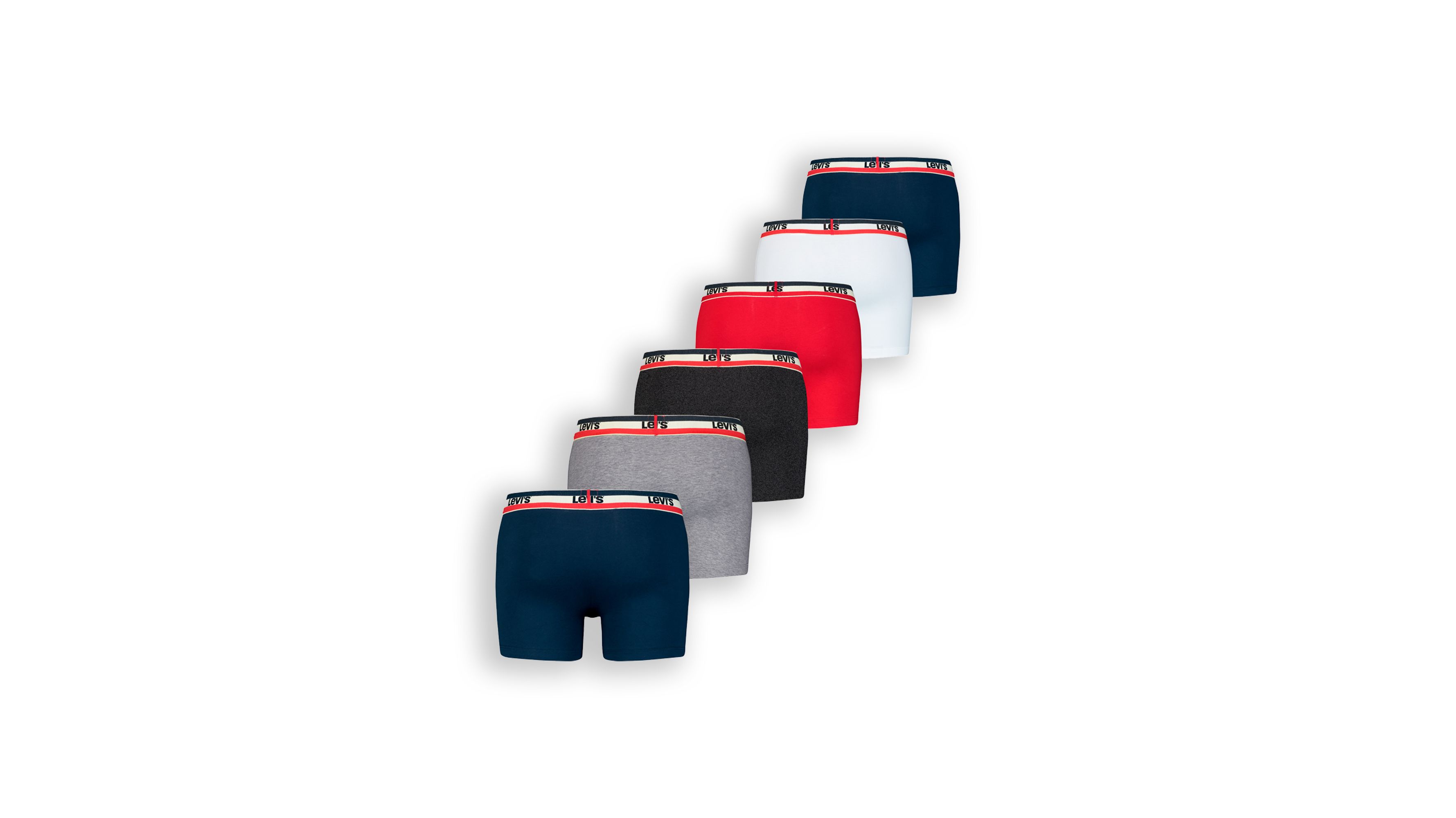 Caleçon Sport Levi's® - Lot de 6 - Blue / Red / Grey - Multicolore