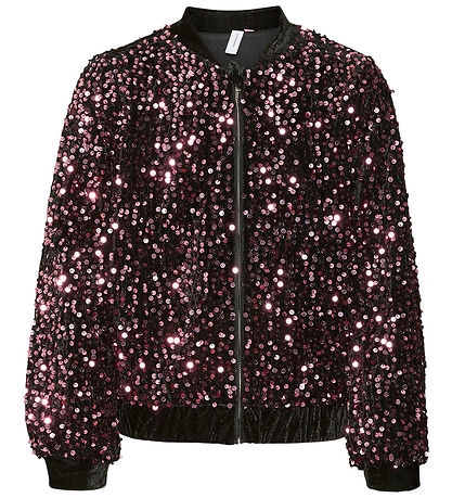 Vero Moda Girl Cardigan - VmBella - Blåck/Rosegold Sequin