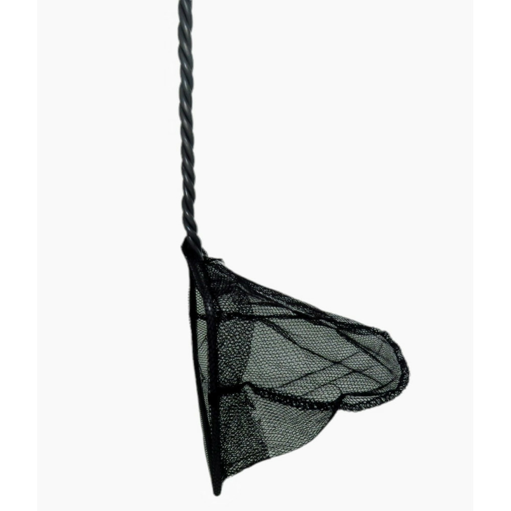 Epuisette filet noir, maille moyenne, 12 cm x 11 x 37 cm, aquarium