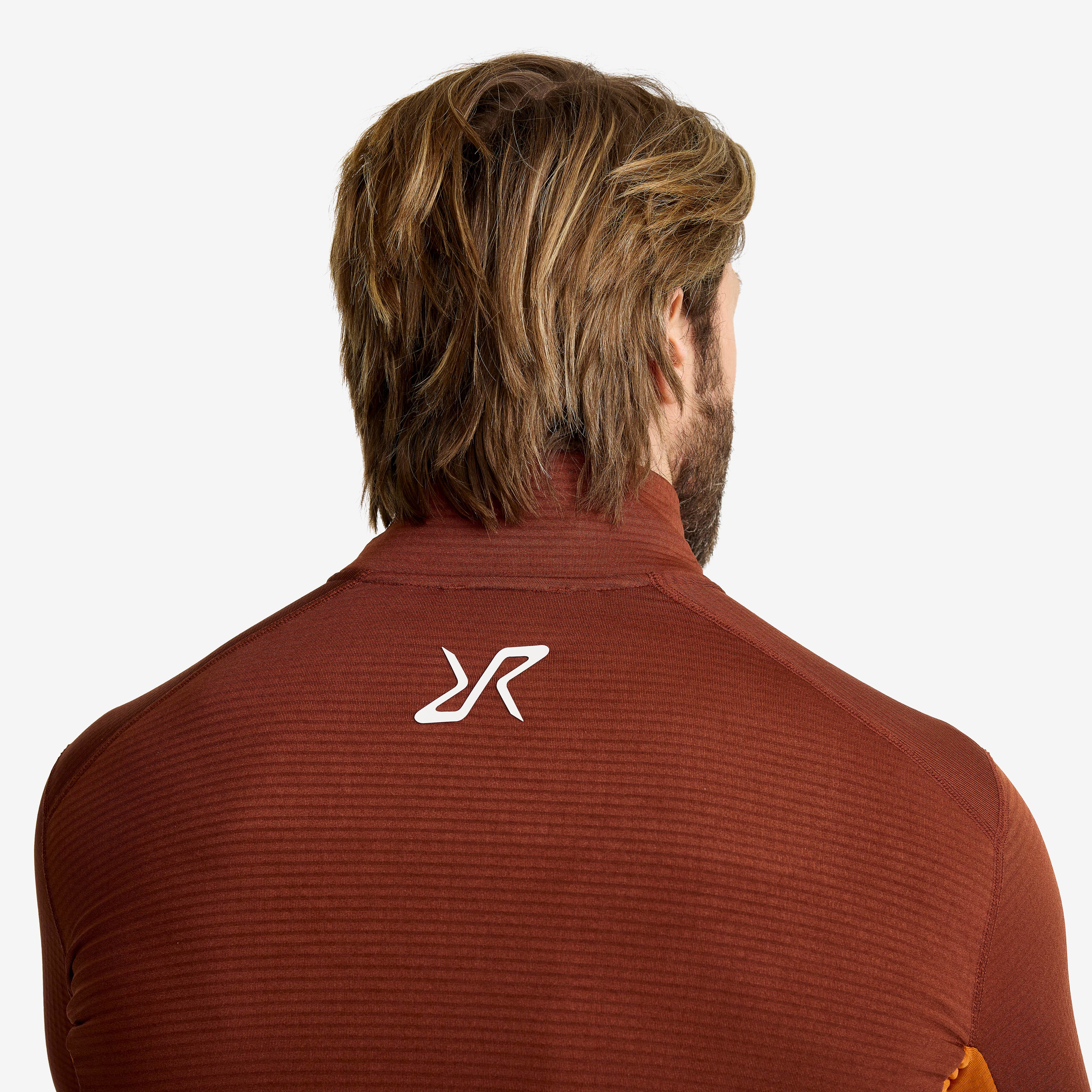 Waffle Full-zip Fleece Herre Smoked Paprika