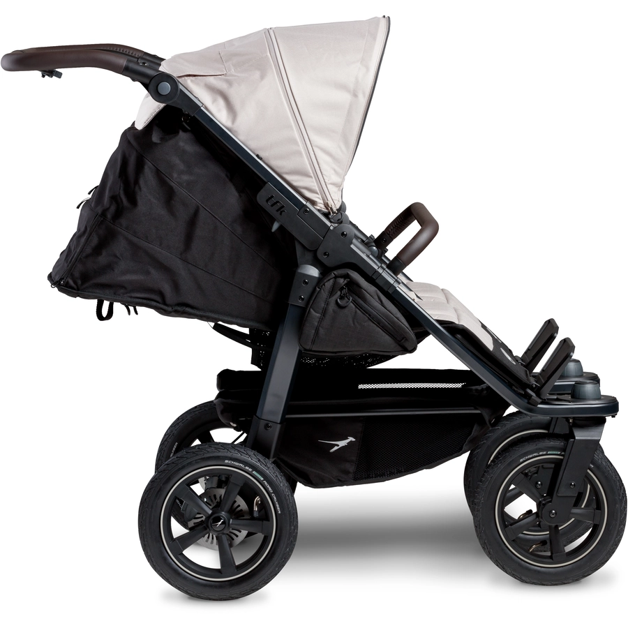 tfk Zwillingskinderwagen Duo 2 mit Luftrad-Set Sand