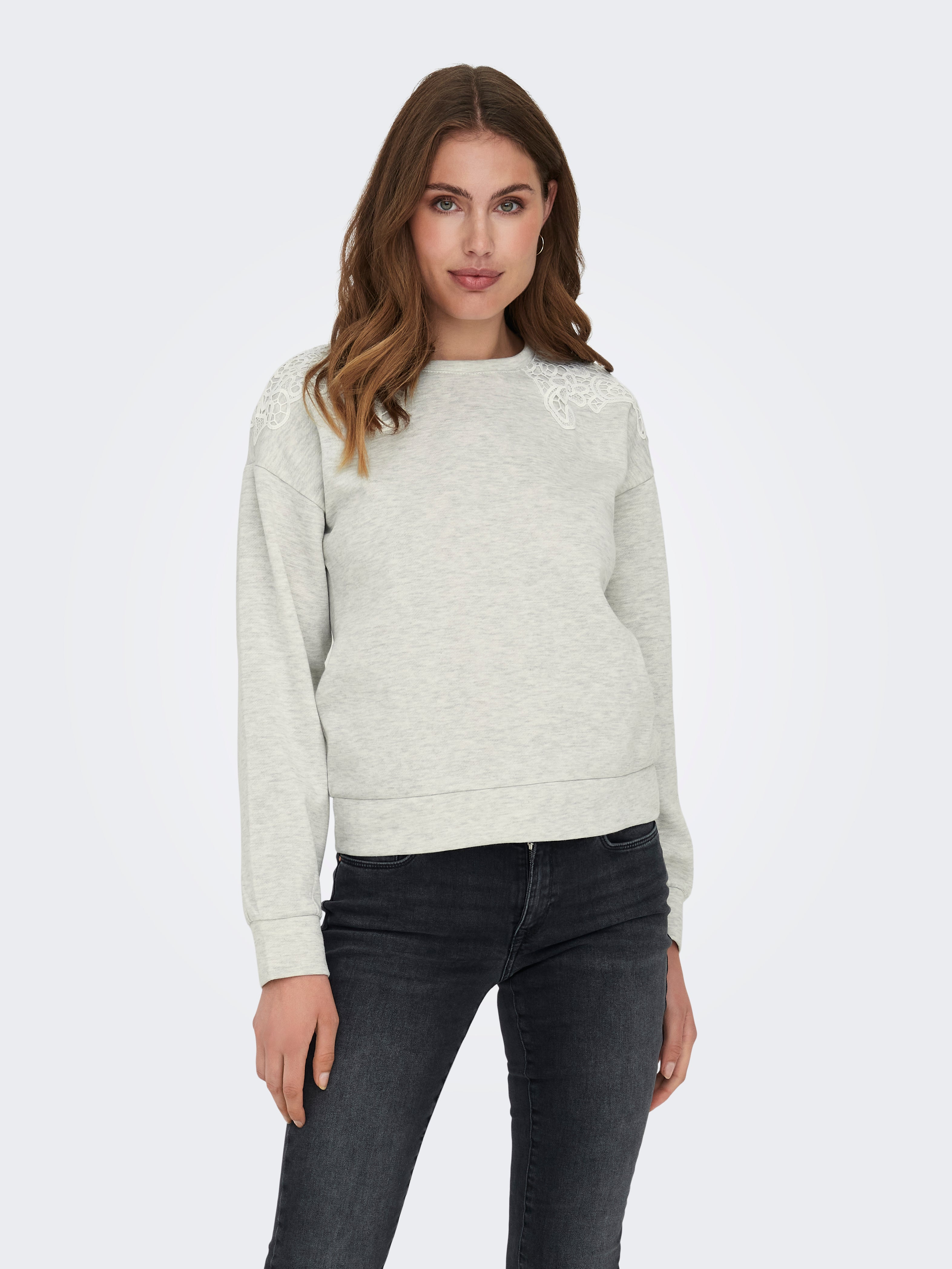 ONLGINA Sweatshirt Light Grey Melange