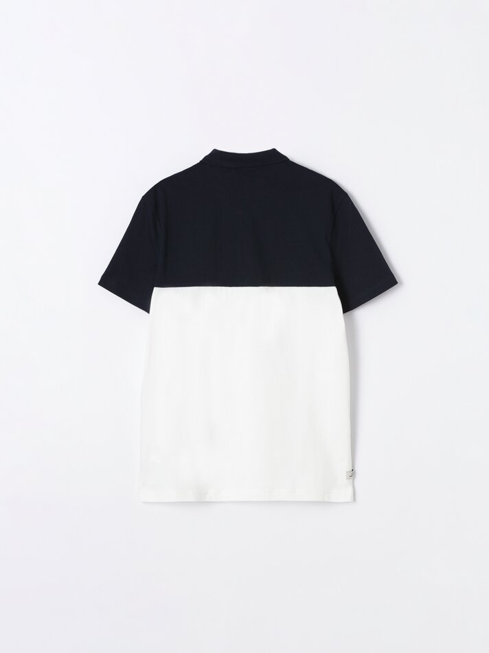 Bloco de cores Polo - Azul Marinho