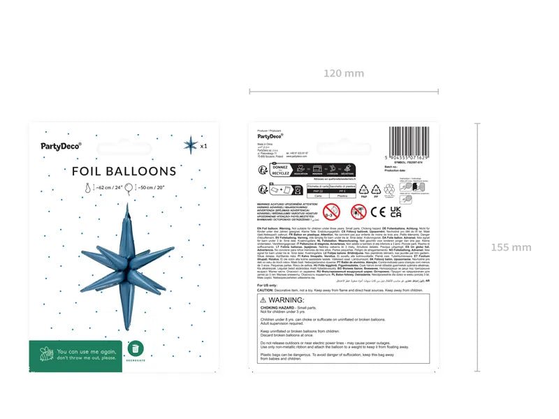Ster Ballon Donkerblauw 50cm