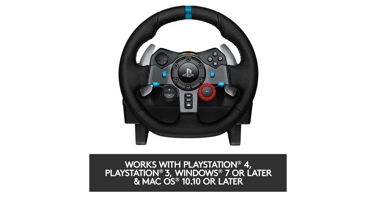 LogitechG29 Driving Force stuur  (Zwart, Pc, PlayStation 3, PlayStation 4, PlayStation 5)