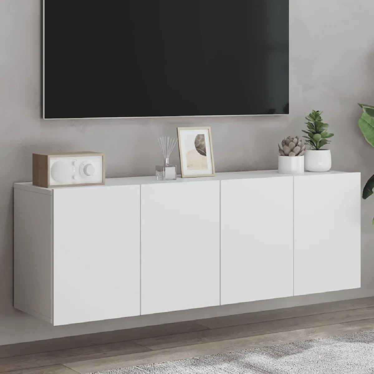 VIDAXL Meubles TV muraux - Blanc
