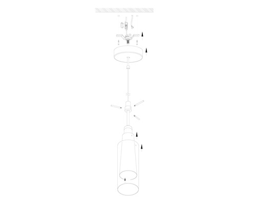 1-lamps hanglamp Ø 11 cm chroom/wit