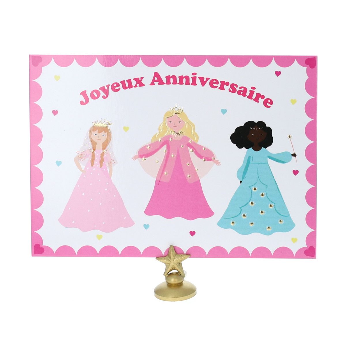 Carte Joyeux Anniversaire princesses Le petit Souk