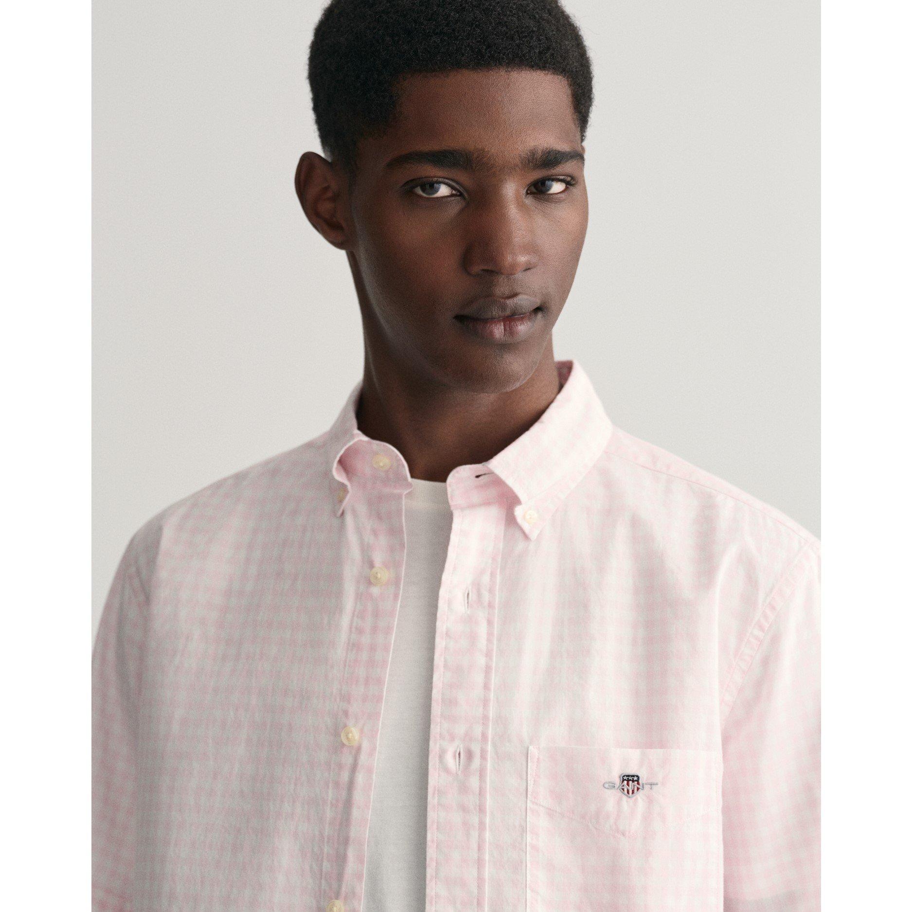 Gant Regular Fit Classic Gingham Poplin Short Sleeve Shirt