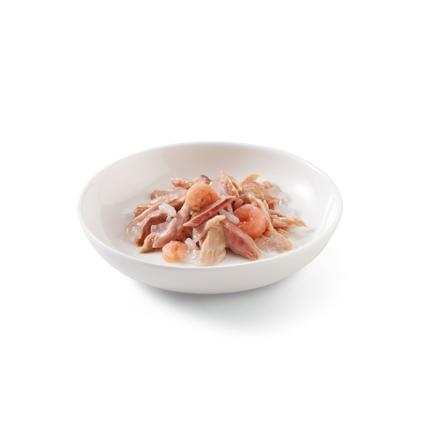 85 g Schesir Adulto Atún e Gambas lata para gatos
