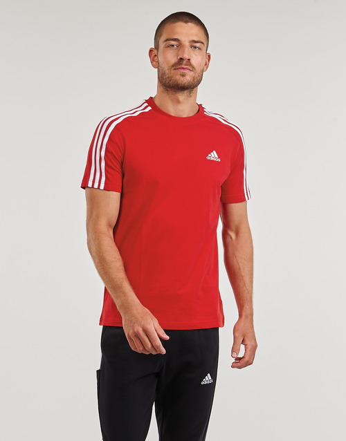 Adidas Sportswear - M 3S SJ T - Rouge / Blanc