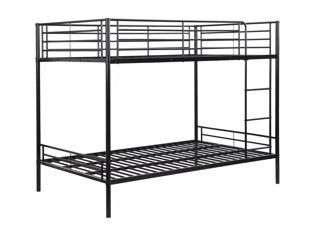 Lits superposés - 2 x 120 x 190 cm - Noir - DUOTIS II