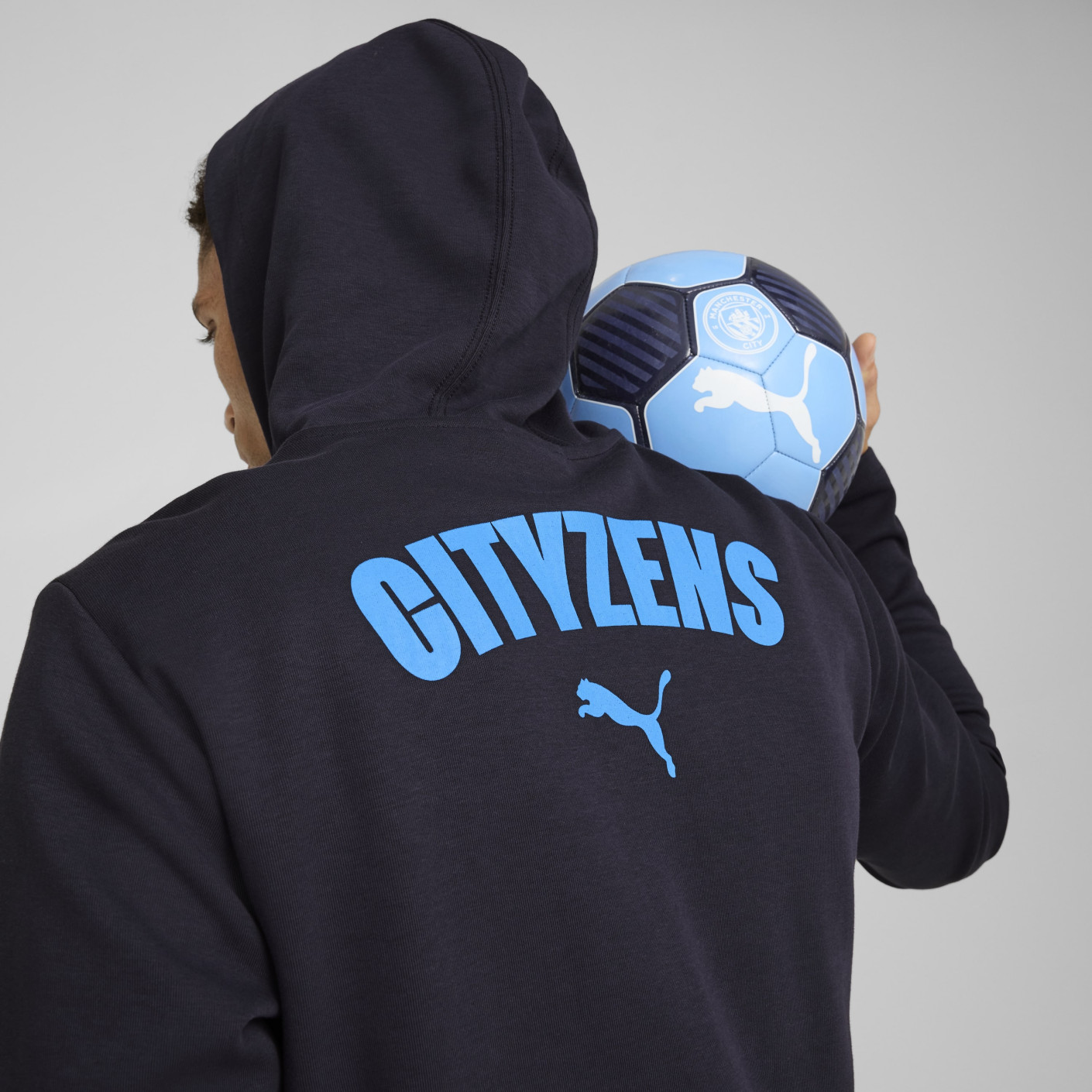 PUMA Manchester City Casuals Vest 2024-2025 Donkerblauw Blauw