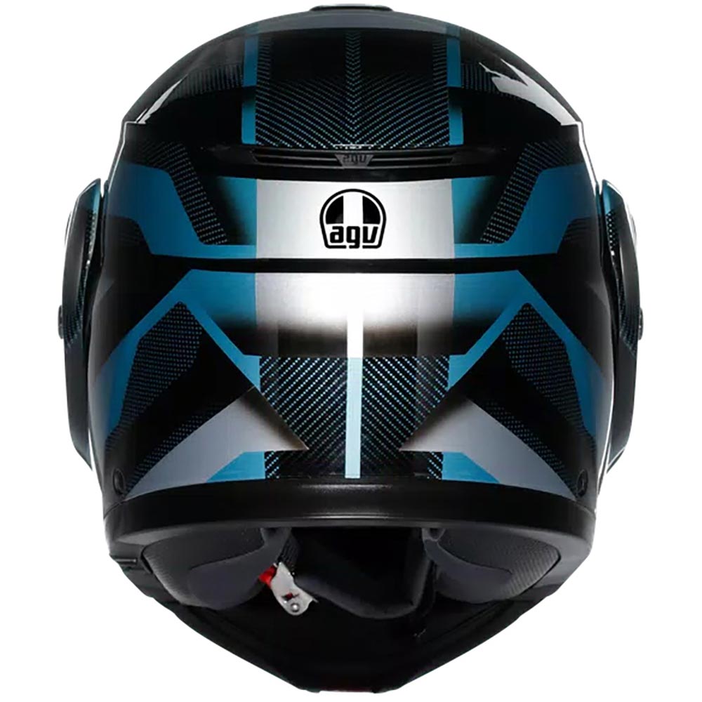AGV - Casque Streetmodular Ledro Noir Mat / Bleu Clair