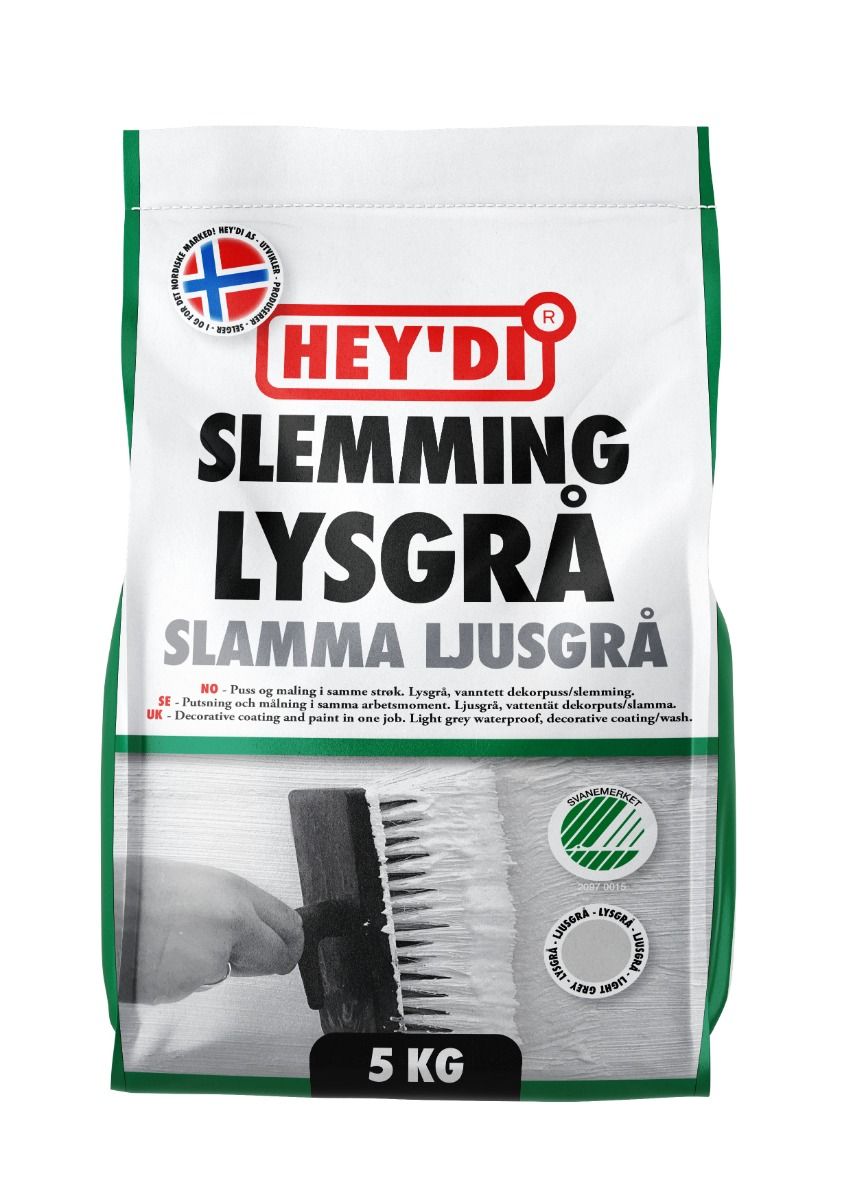 SLEMMING HEY'DI LYSGRÅ 5KG
