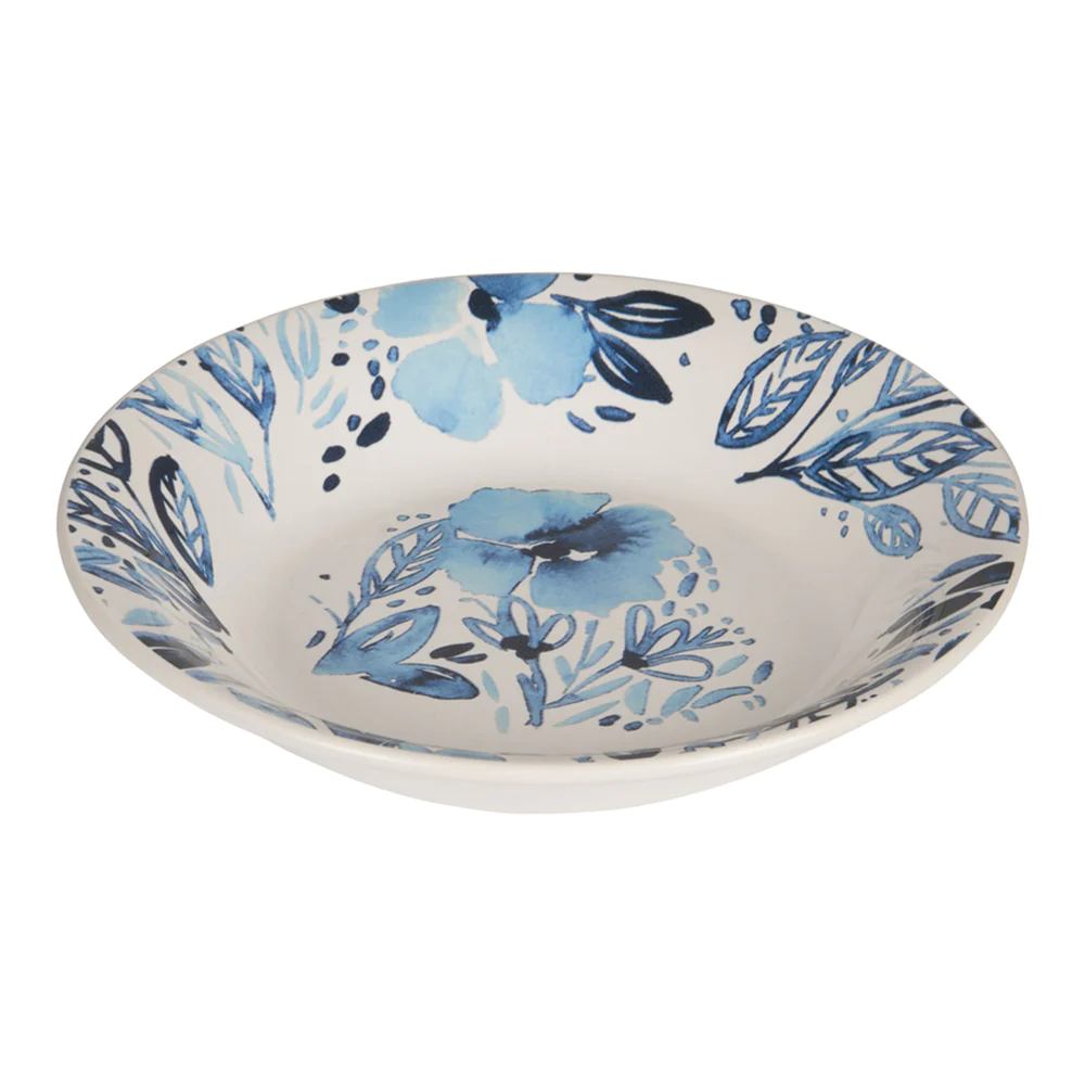 Assiette creuse Jardin bleu 20,5 cm (lot de 6) Trend'up