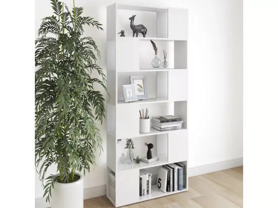 Bibliothèque/Séparateur de pièce Blanc Bois d'ingénierie