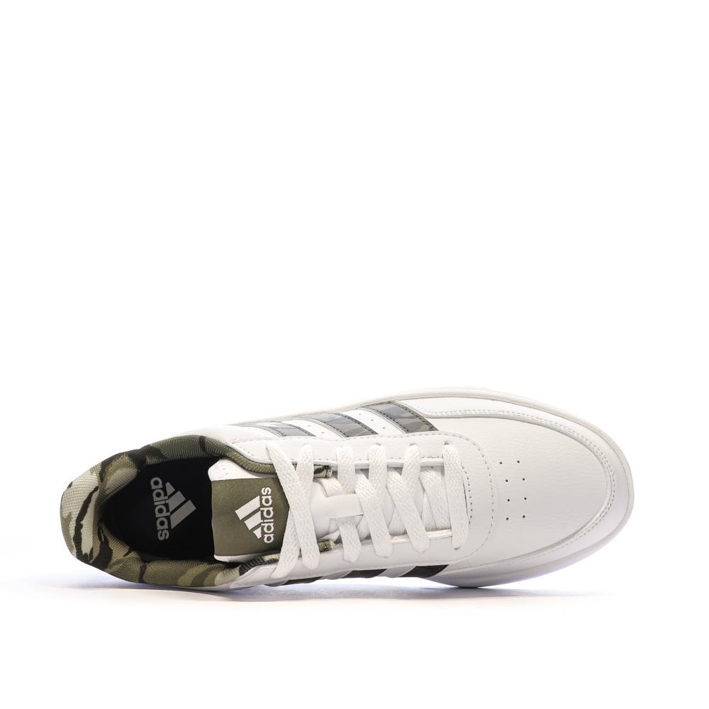 Adidas Baskets Blanc/Kaki Homme Adidas Breaknet 2.0